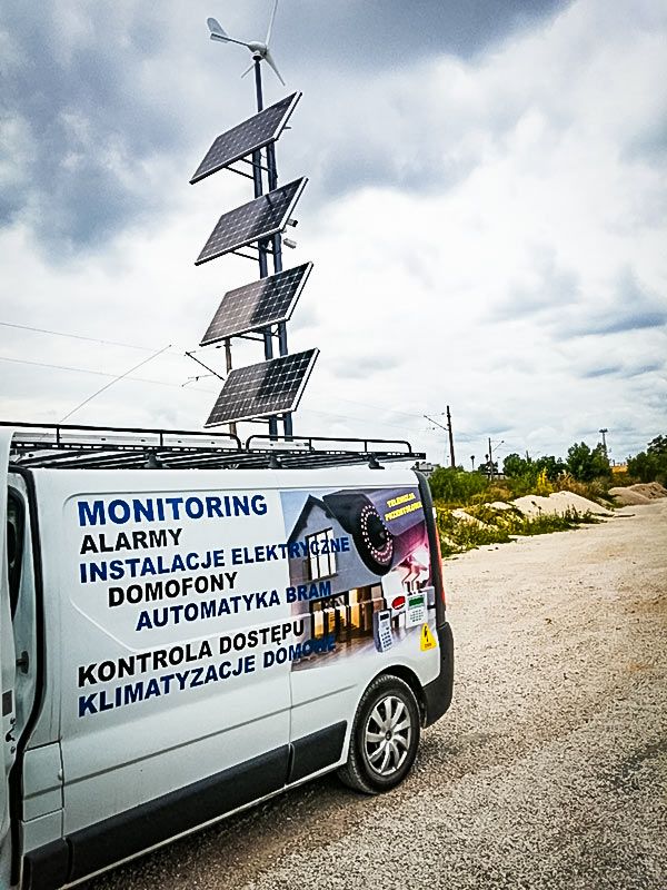 monitoring na działce bez prądu solarny infomech