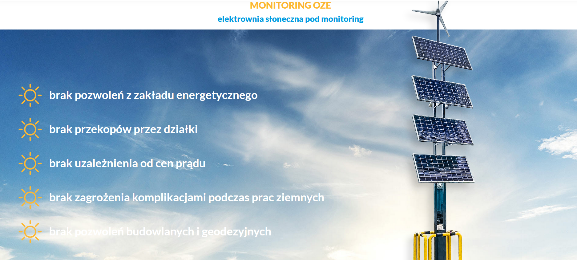 Zasilanie solarne monitoringu, kamery zasilane panelami fotowoltaicznymi monitoring Biłgoraj