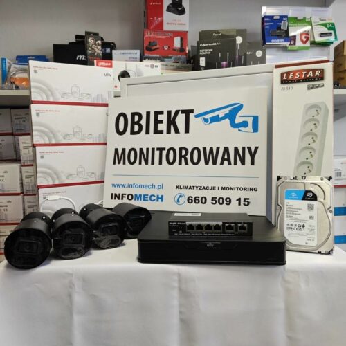 zestaw monitoringu black 4kamery