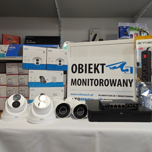 Zestaw monitoringu do Samodzielnego Montażu 4 kamery UNIVIEW 2x IPC3614LB ADF28K G, 2x IPC2124LB ADF28KM G