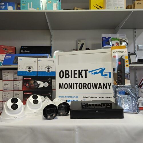 Zestaw monitoringu do Samodzielnego Montażu 4 kamery UNIVIEW 2x IPC3614LE ADF28K G, 2x IPC2124SB ADF28KMC I0