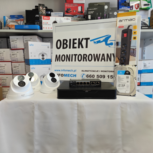 zestaw do samodzielnego montażu 3kamery kopułkowe