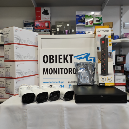 zestaw monitoringu mini 4kamery samodzielny montaż